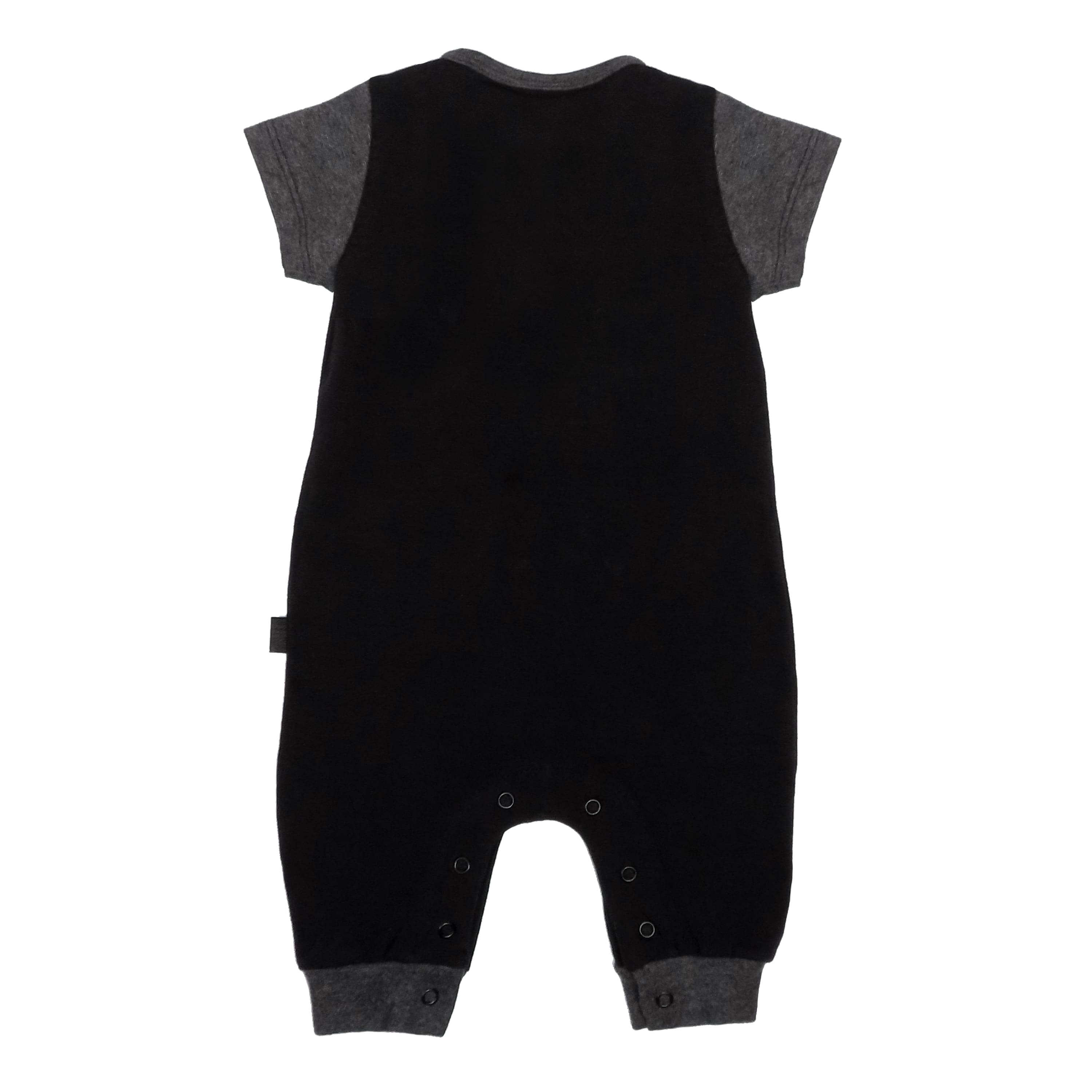 Essential Duo – Macacão Manga Curta Preto & Mescla Bebê